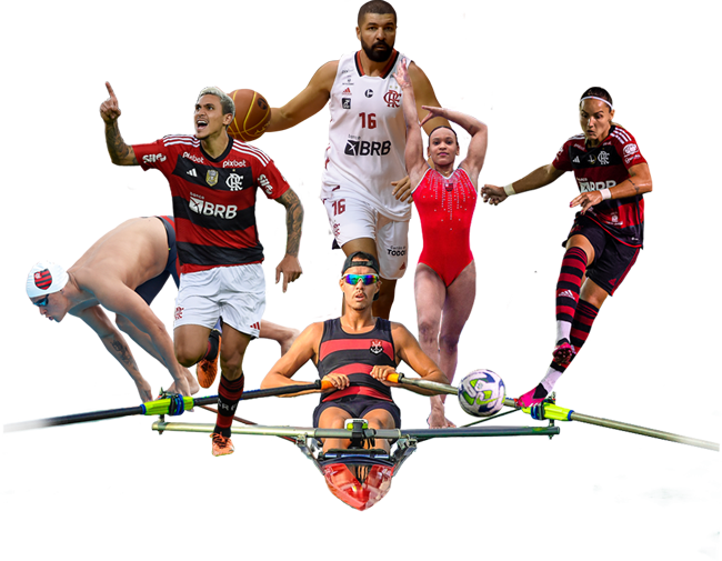 Fotos dos atletas de vários esportes do Flamengo